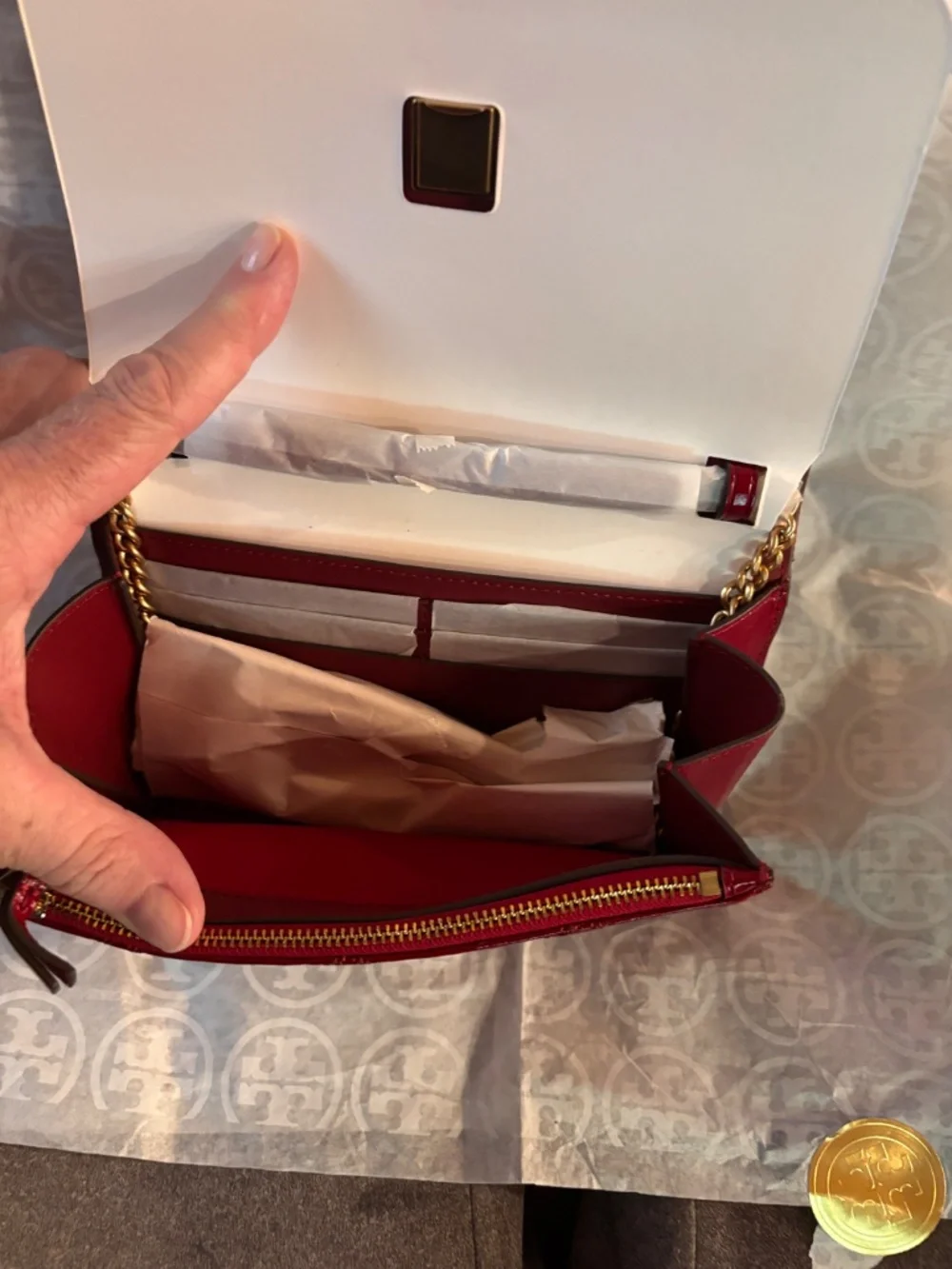 Tory Burch Willa Shine bag in Sorrel NWT